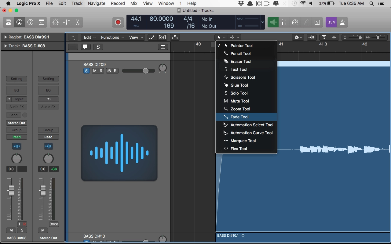 logic pro 10.4 draw glissando