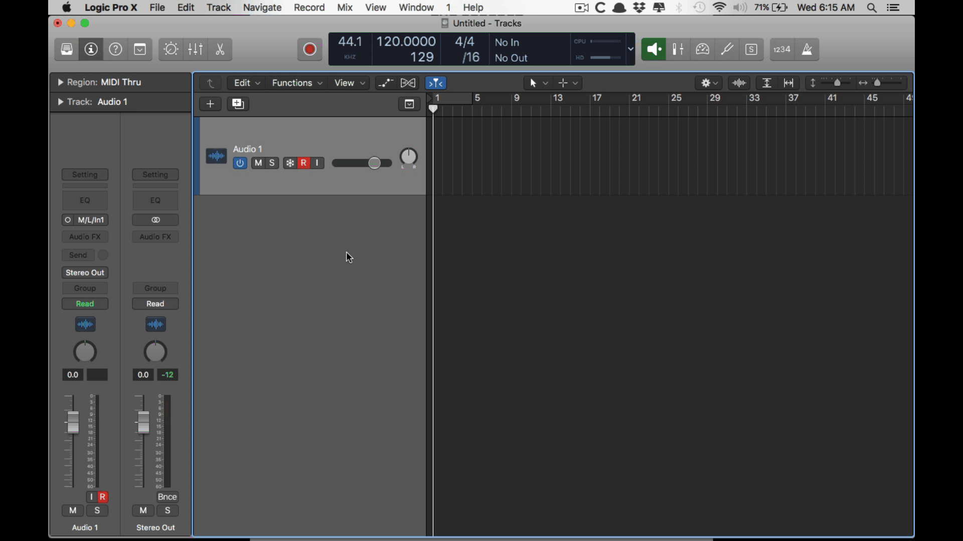 Logic Pro Key Command R for Record